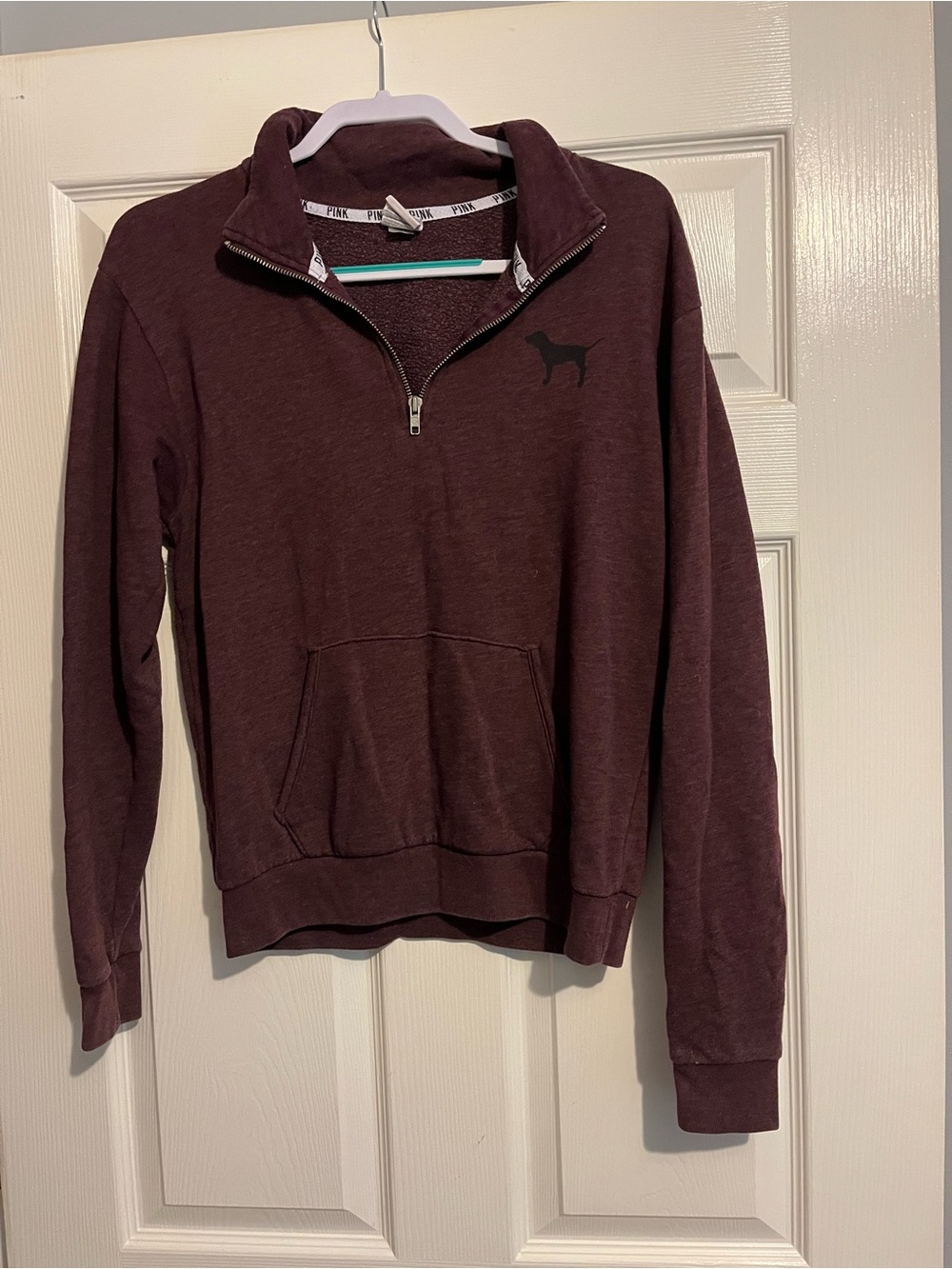 Victoria's Secret Zip-Up Pullover in Burgundy